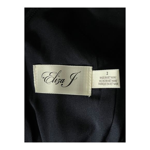 Eliza J Dress Flutter sleeve navy blue size 2 - Picture 5 of 7